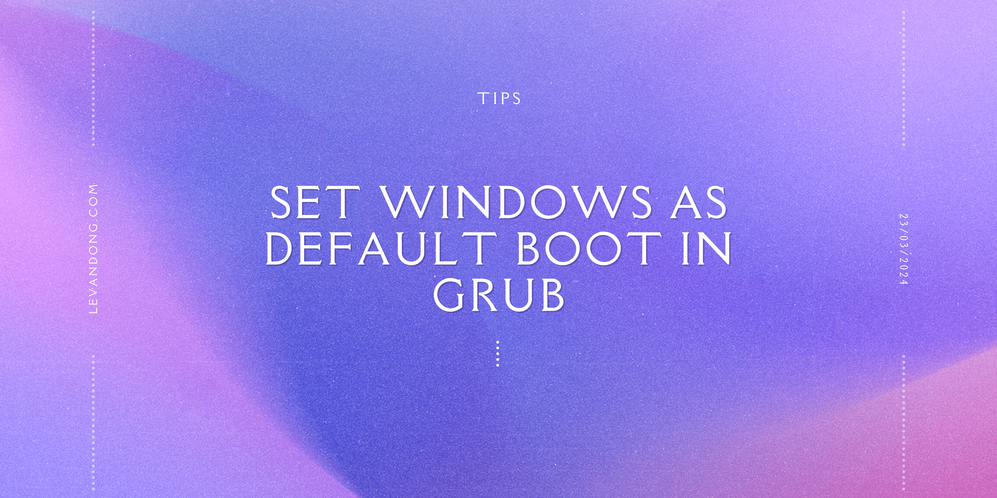 Changing default Grub boot options